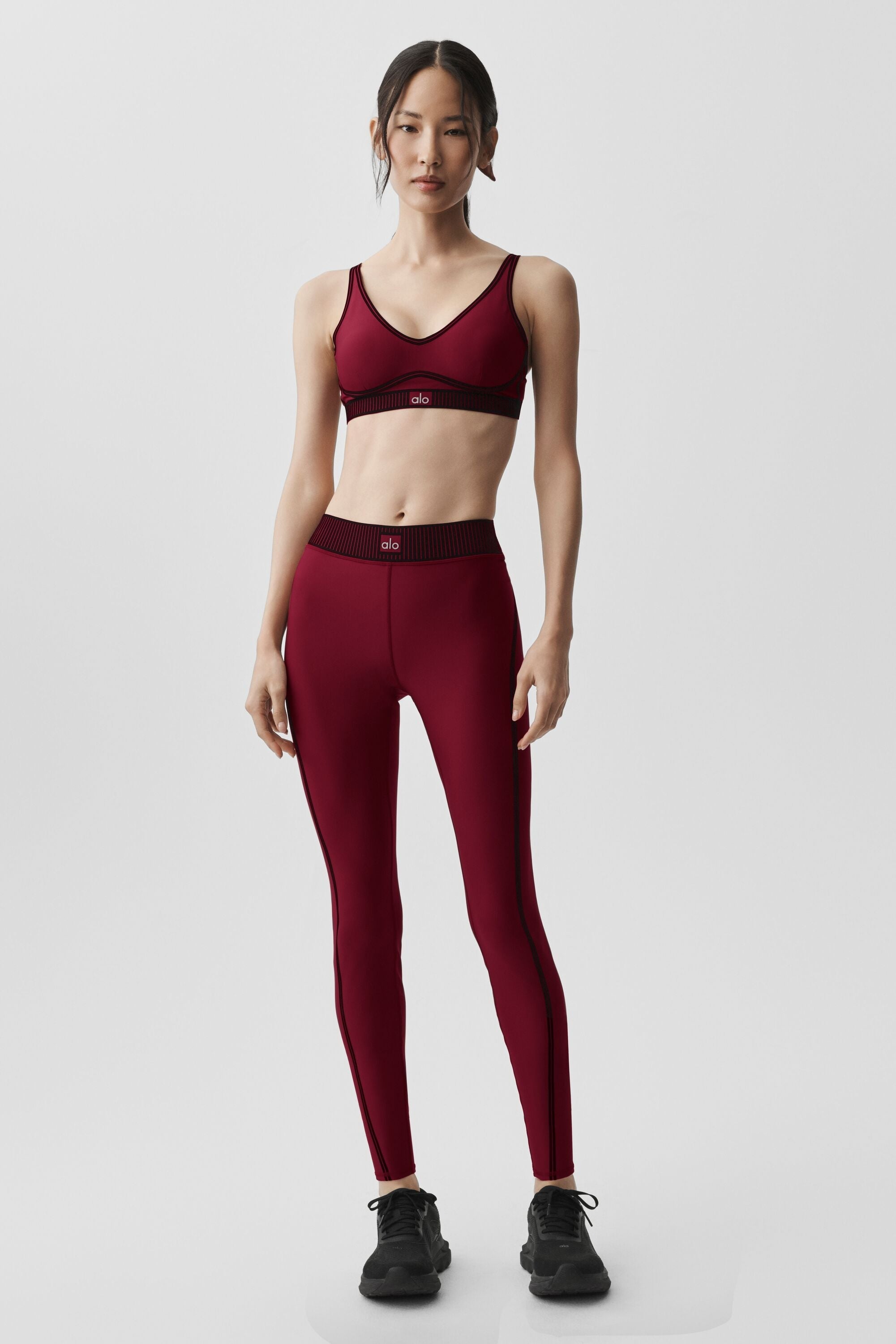 Women's Airlift High-Waist 7/8 Yoga Leggings - Squat-Proof Compression Tight in Summer Romance Red