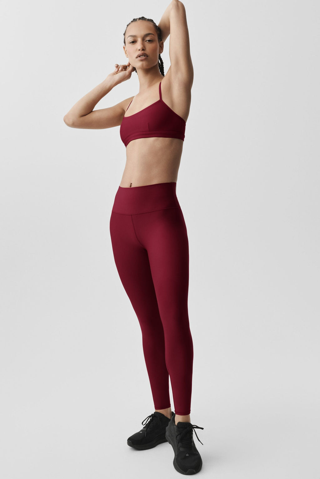 Women's 7/8 High-Waist Airlift Yoga Leggings - Squat-Proof Compression Legging in Summer Romance Red