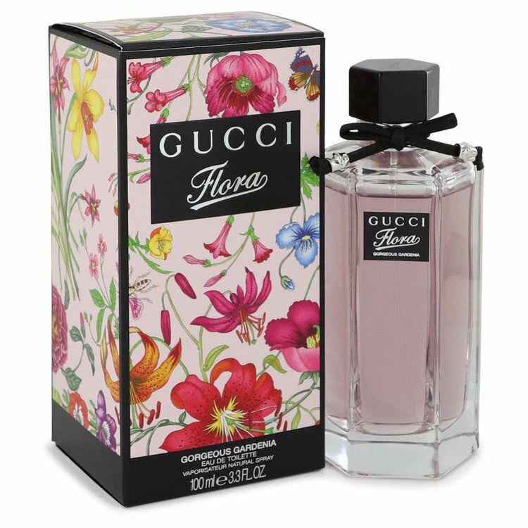 Flora Gorgeous Gardenia Eau de Toilette — Gardenia Pear & Frangipani Fresh Floral Women’s Luxury Fragrance | Pink Hexagonal Bottle 100ml 3.3 fl oz