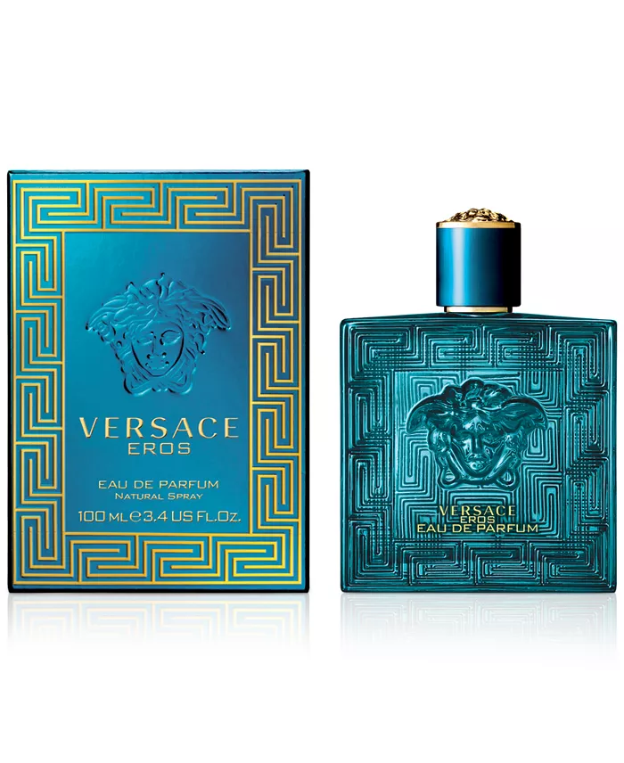 Eros Eau de Parfum — Fresh Mint Lemon & Vanilla Woody Men's Luxury Fragrance | Medusa Embossed Bottle 100ml