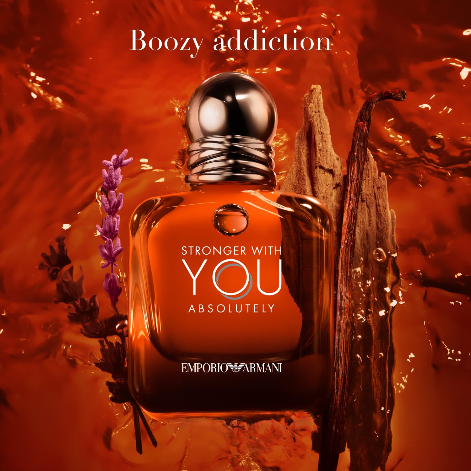 Stronger With You Absolutely Parfum — Rum Accord Lavender Vanilla & Cedarwood Addictive Men’s Luxury Fragrance | Amber Red Bottle 100ml