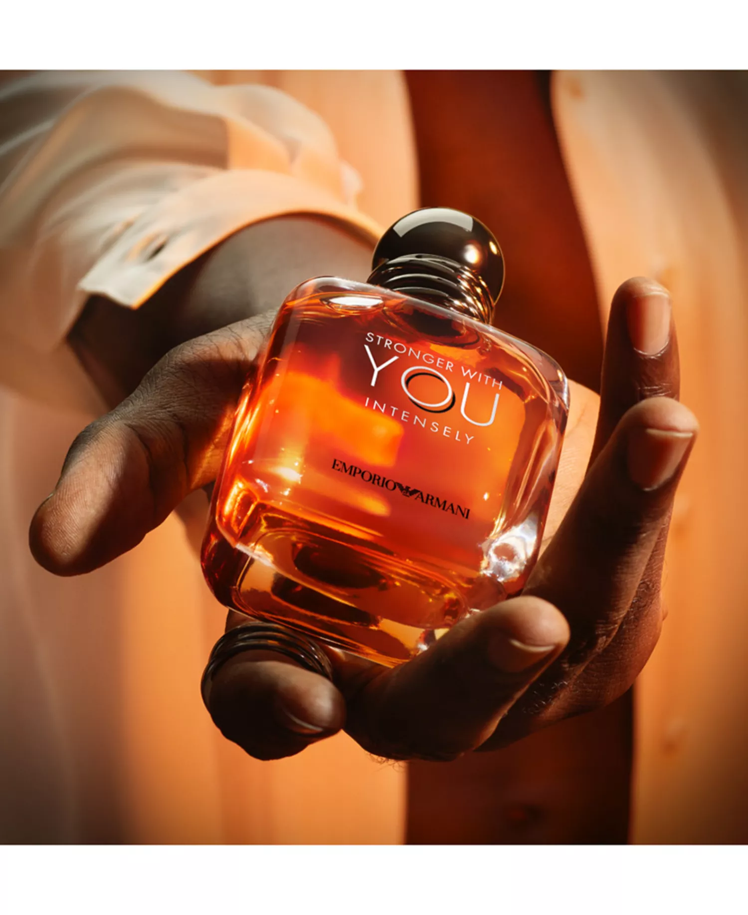 Stronger With You Intensely Eau de Parfum — Vanilla Amber Wood Lavender & Pink Pepper Warm Men’s Luxury Fragrance | Amber Orange Bottle 100ml